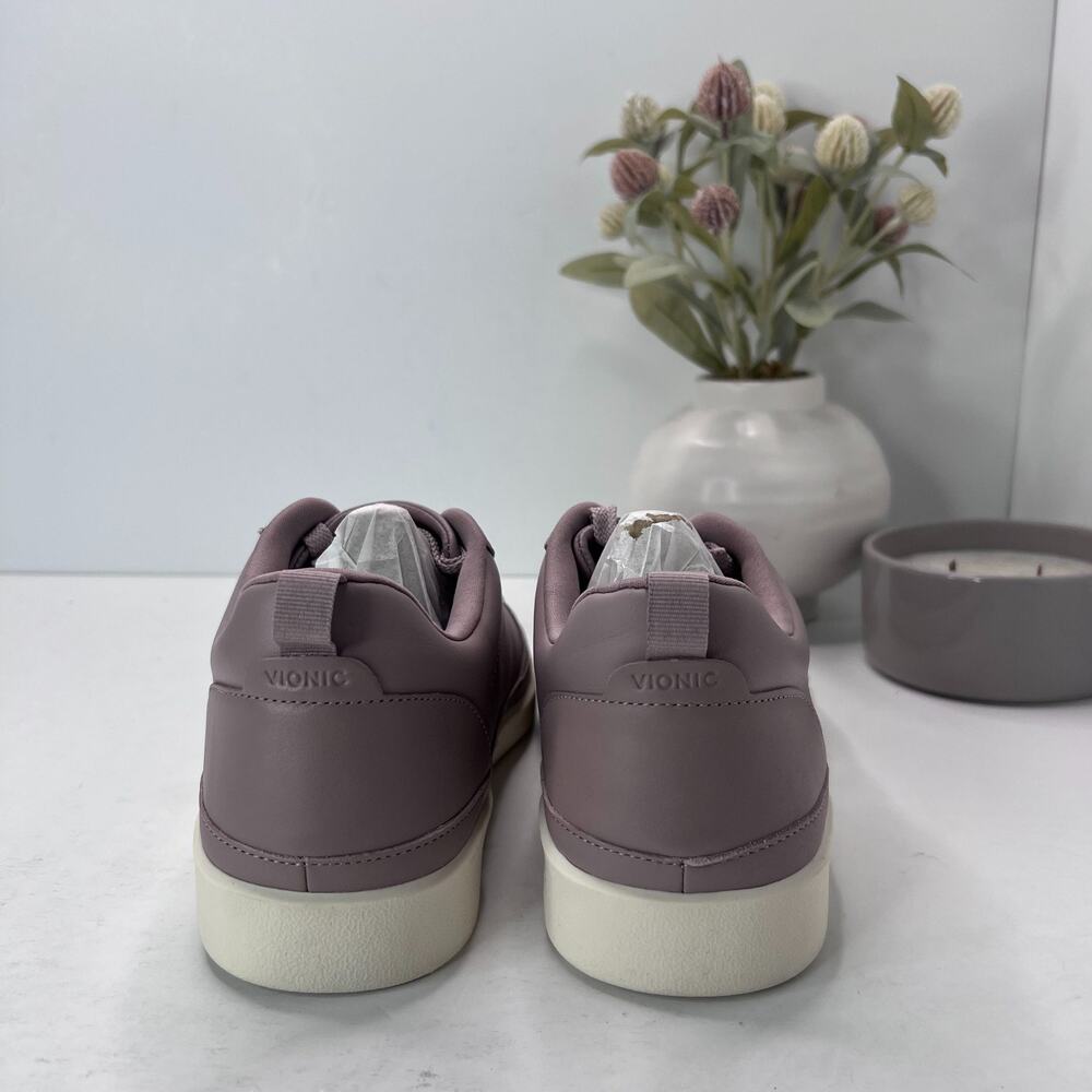 Vionic Women's Mauve Leather Sneakers - Size 10 - Picture 4 of 9